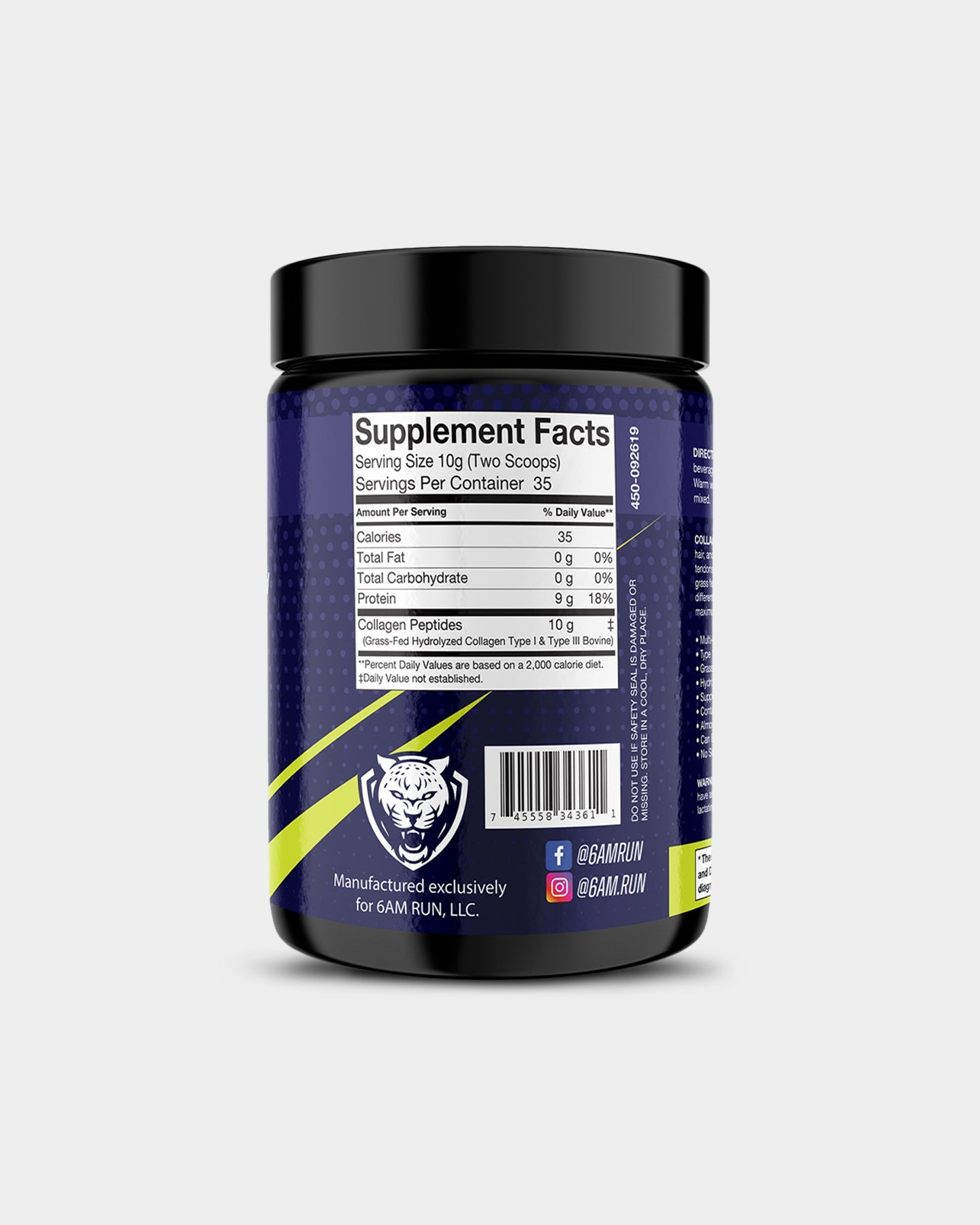 6AM Run Heel Strike Collagen - Premium Running & Walking Support for Joint Health - Ideal for Marathon Training, Jogging & Daily Fitness Activities