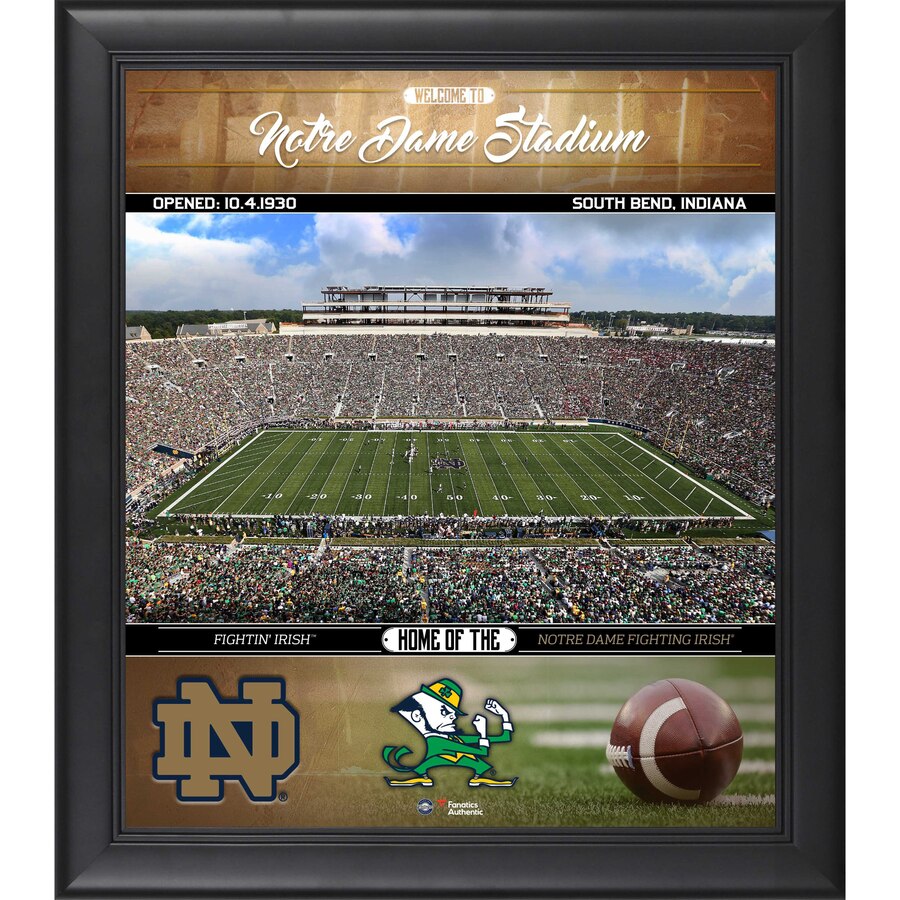 Notre Dame Fighting Irish Framed 15 x 17 Welcome Home Collage - Perfect for Dorm Room, Office Decor & College Football Fan Gifts