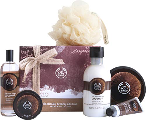 The Body Shop Exotically Creamy Coconut Premium Collection – Hydrating Body Butter & Shower Cream Set for Dry Skin | Perfect for Spa Day & Relaxation at Home