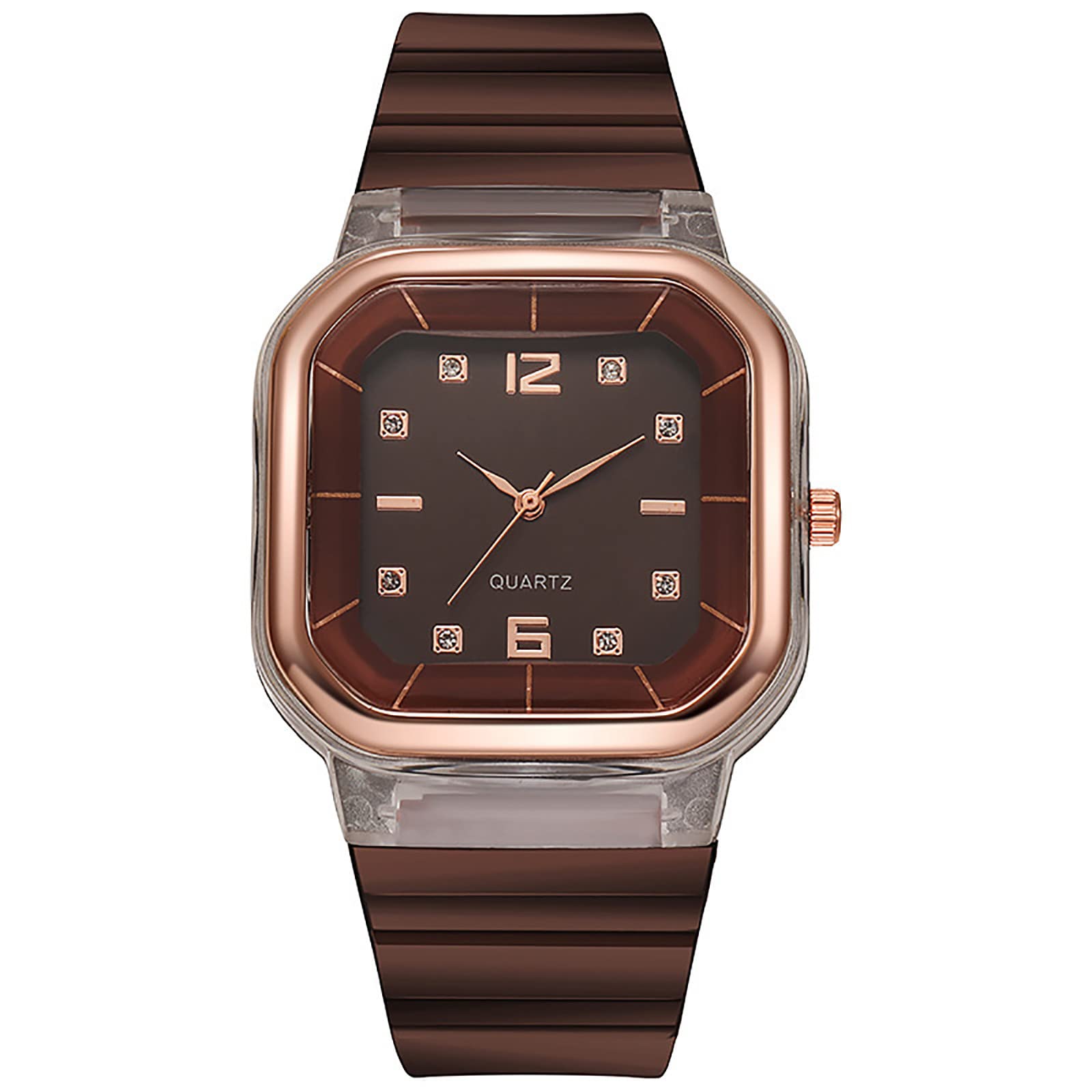 Minimalist Dial Women's Quartz Watch - Silicone Strap Unisex Couple Watch for Students & Teens - Perfect for Everyday Wear & Casual Outfits