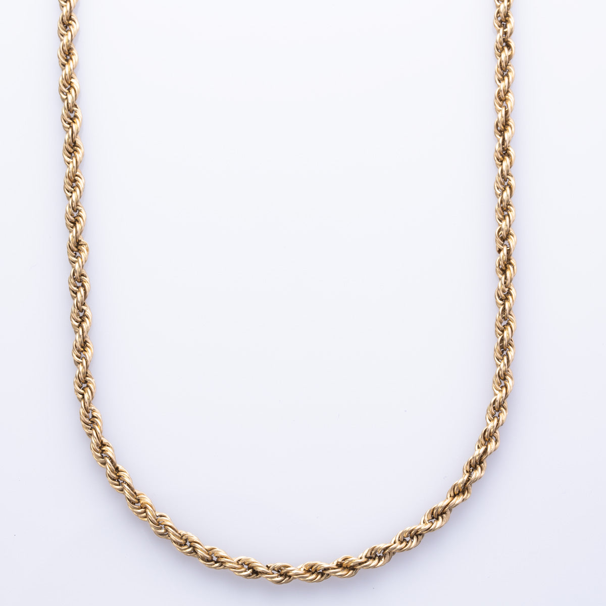 10K Yellow Gold Rope Chain Necklace - 17 Inch Solid Gold Rope Chain for Men & Women - Perfect for Layering, Gifts, and Everyday Wear