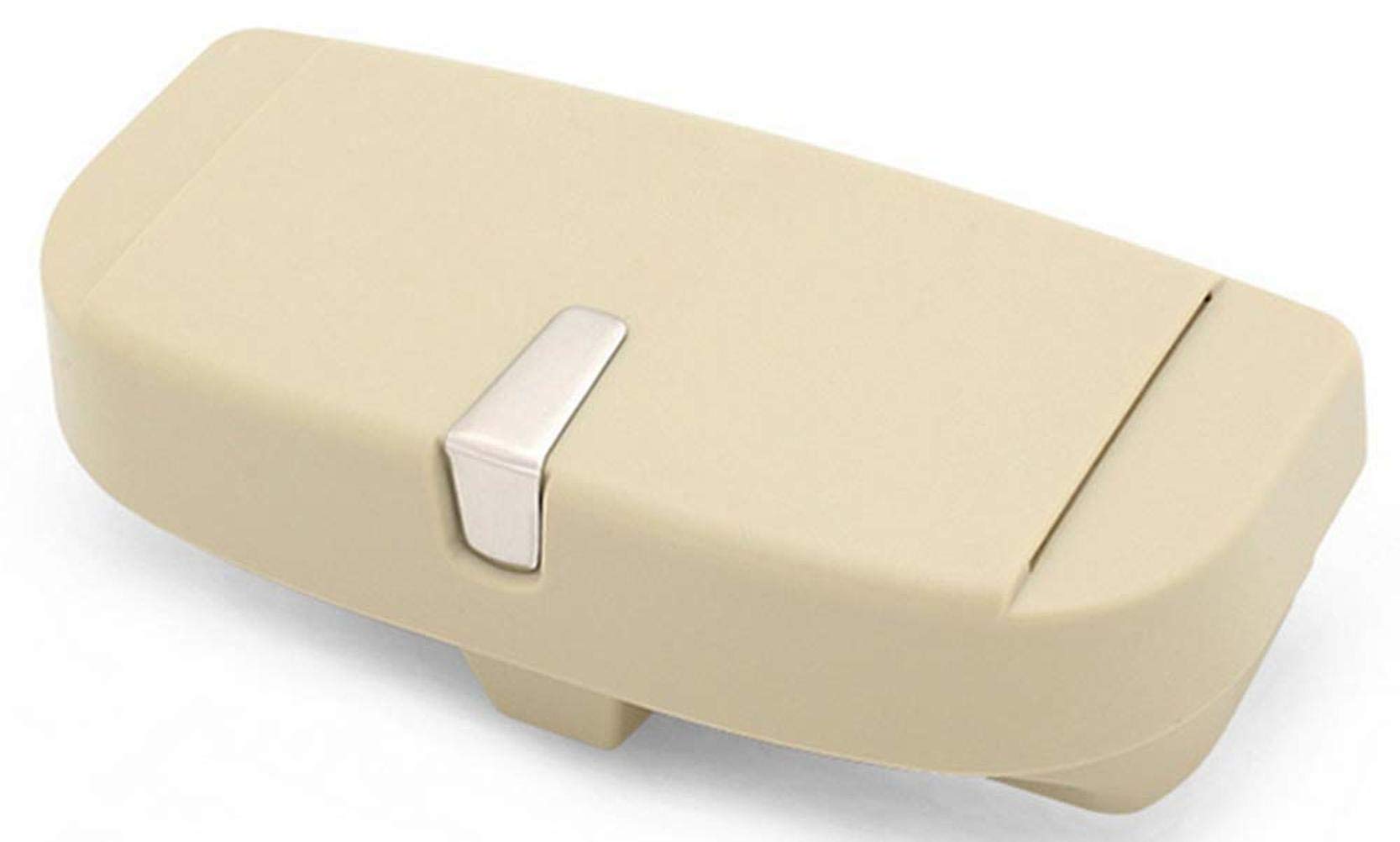 Universal Car Sun Visor Sunglasses Holder - Beige Case for Driving & Travel