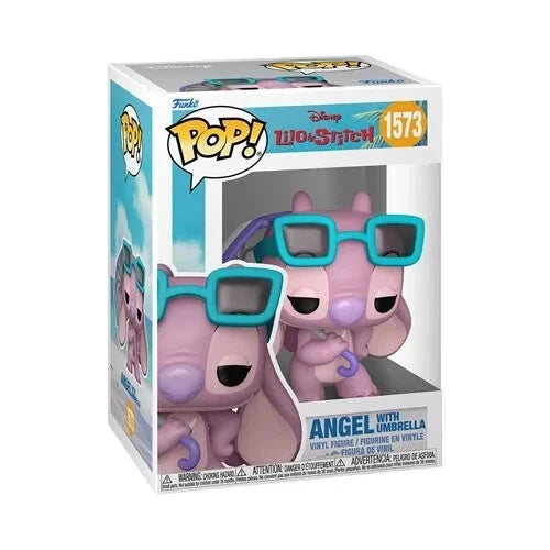 Disney Lilo & Stitch Angel with Umbrella Funko Pop! Vinyl Figure #1573 with Protector Case - Perfect for Collectors, Disney Fans, and Home Decor