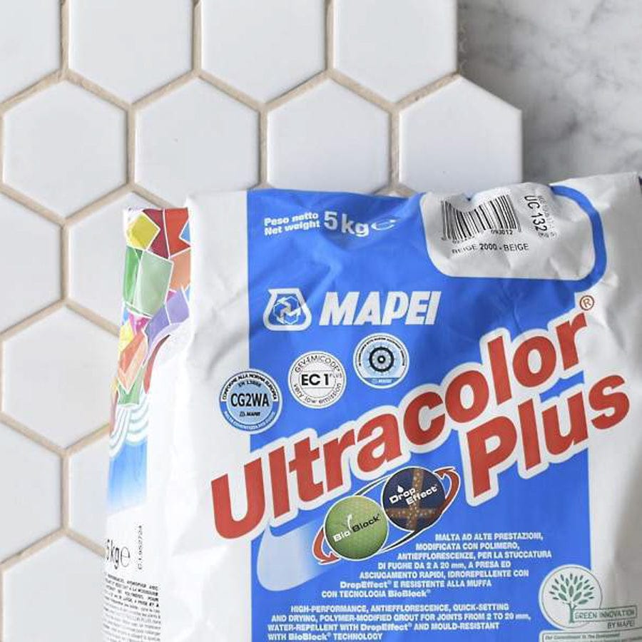 Mapei Grout Ultracolor Plus Beige 2000 - 5kg Premium Cementitious Grout for Tile & Stone - Perfect for Bathroom, Kitchen & Flooring Projects