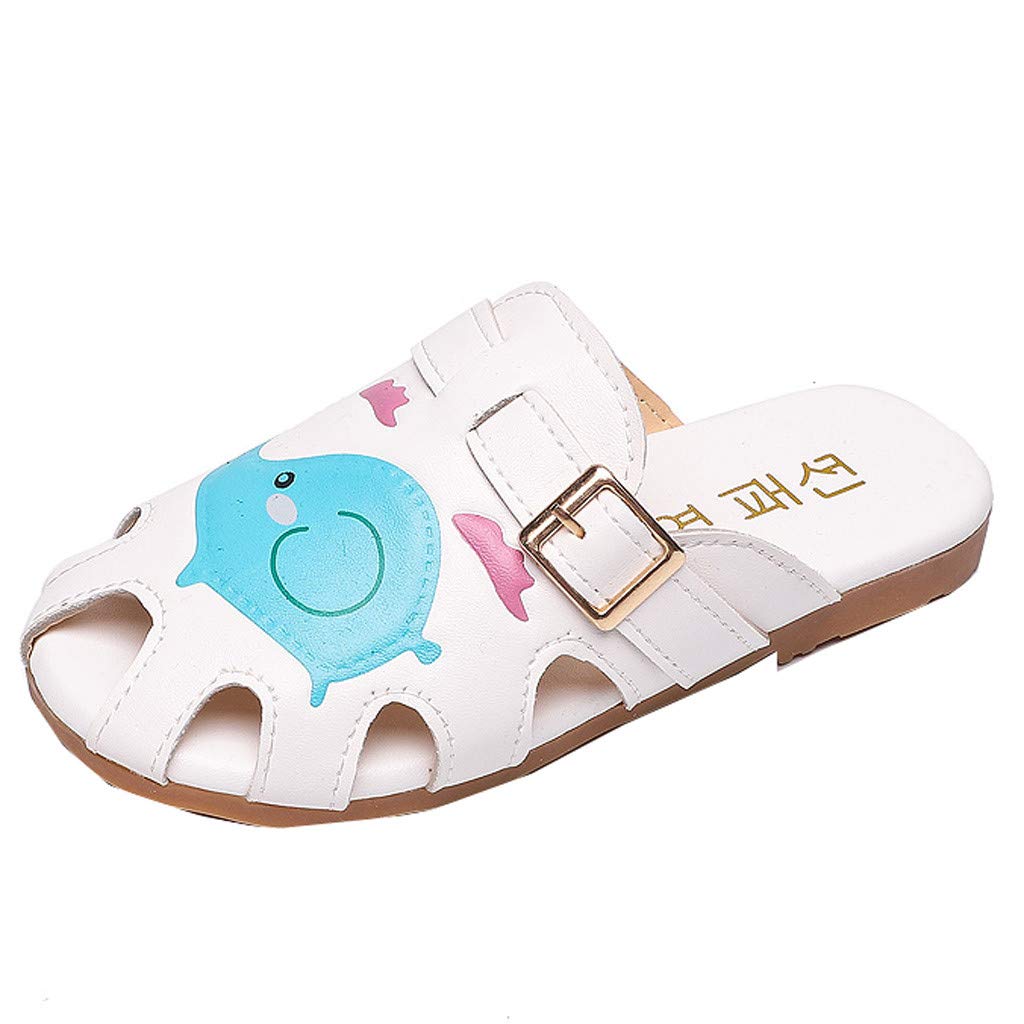 Kids Animal Leather Slippers - Summer Casual Sandals for Boys & Girls