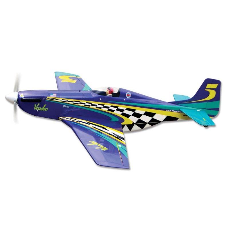 The World Models RC Warbird Plane 1000mm P51 Voodoo Mustang Balsa Wood Hobby Aircraft - Remote Control Airplane for Outdoor Flying, Aerial Stunts & Collector Display