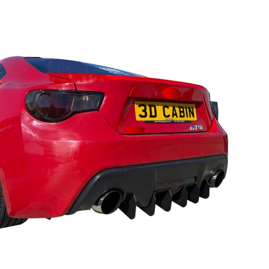 GT86 BRZ FRS Rear Diffuser Kit (6 Fin) - High Performance Car Body Upgrade for Toyota 86, Subaru BRZ & Scion FRS - Perfect for Street Racing & Car Shows