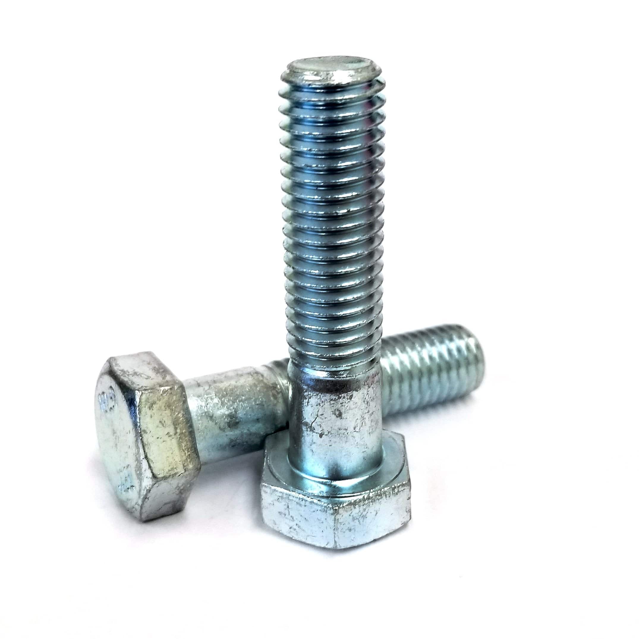 M8 x 1.25 x 60mm Class 8.8 Zinc Plated Hex Cap Screws - Heavy Duty Bolts for Machinery, Automotive & Construction Applications