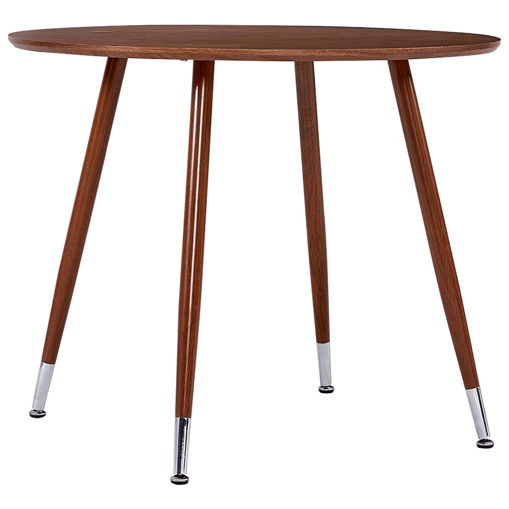 Modern Brown Round Dining Table - 35.4