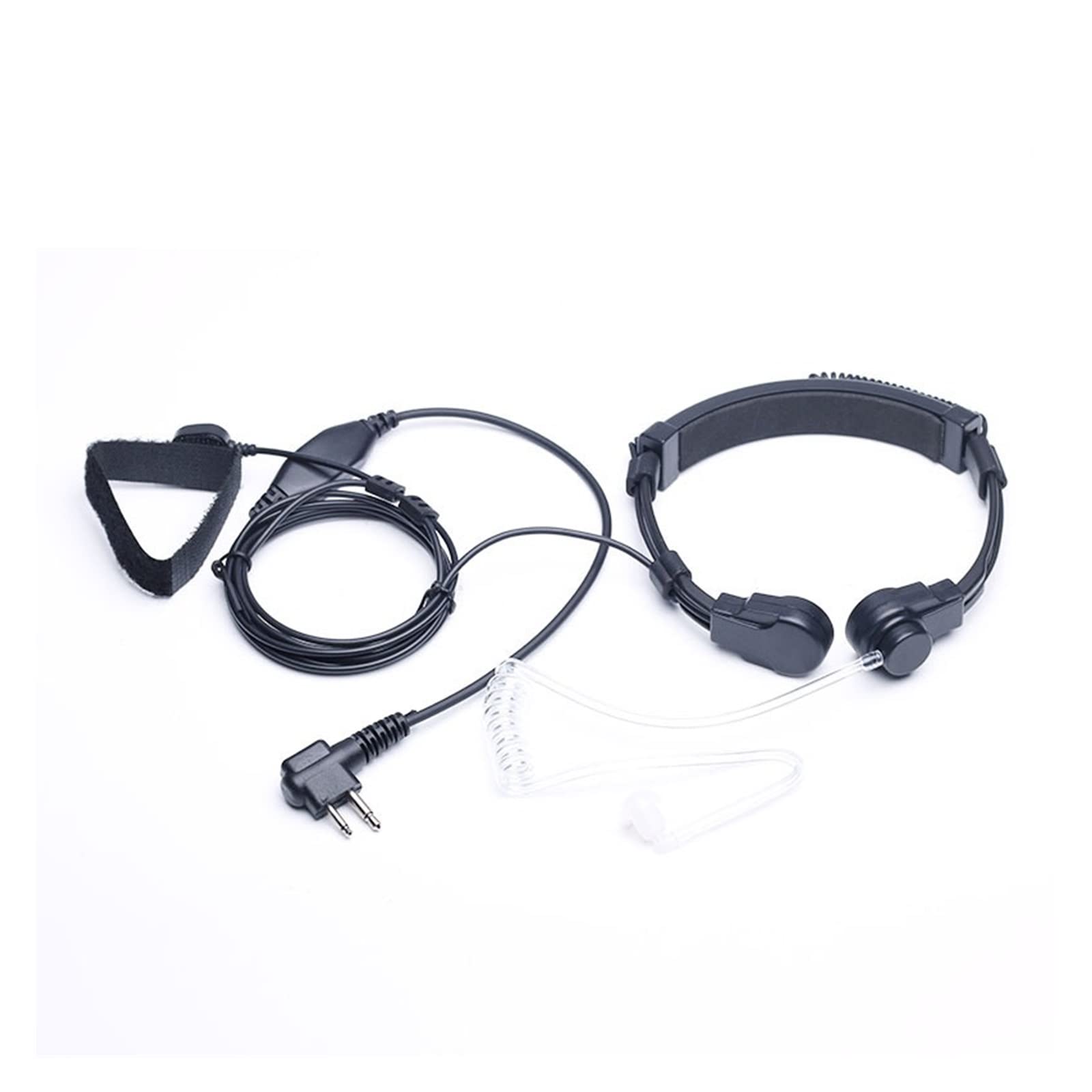 MINUTEAS 2-Pin Throat Microphone Headset - Compatible with Motorola CP040 CP140 CP180 CP185 CP200 EP450 GP300 Radios - Hands-Free Communication for Security, Construction & Outdoor Activities