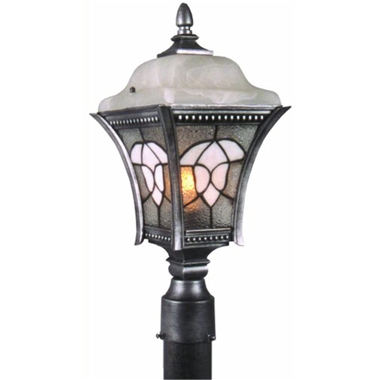 Special Lite Abington F-2980-SW Medium Post Mount Outdoor Light in Swedish Silver - Durable Wall Mounted Exterior Lighting for Driveway, Garden, and Pathway Illumination