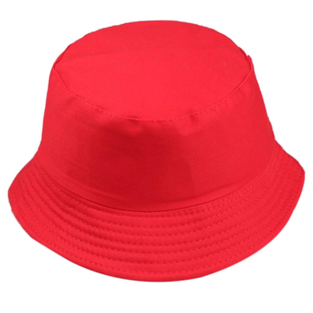 Stylish Women's Bucket Hats - UV Protection Outdoor Sun Hats for Women & Men, Unisex Fisherman Hat in Red - Perfect for Beach, Hiking, Fishing & Summer Fashion