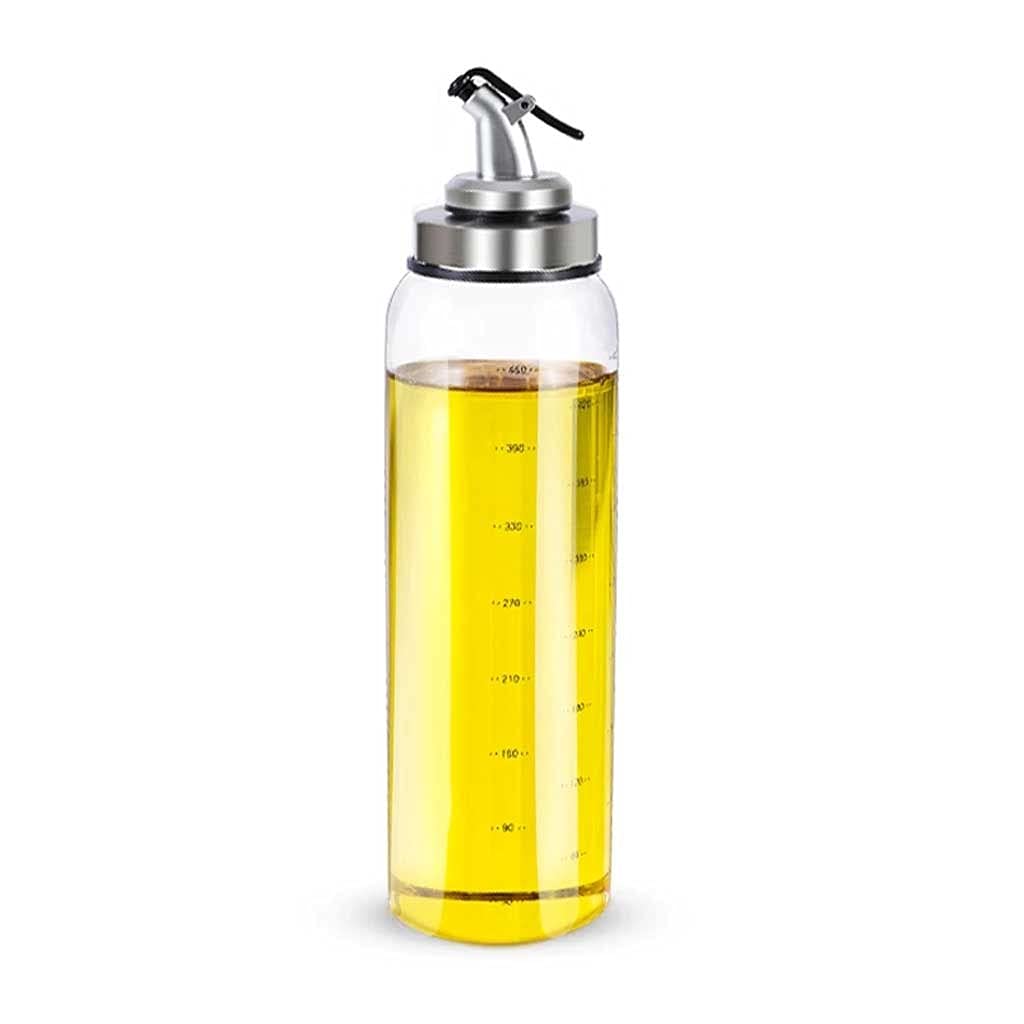 Premium Olive Oil Dispenser Bottle - 16oz Glass Oil & Vinegar Cruet with Drip-Free Spout - Perfect for Kitchen, Salad Dressing & Gourmet Cooking (Medium Size)