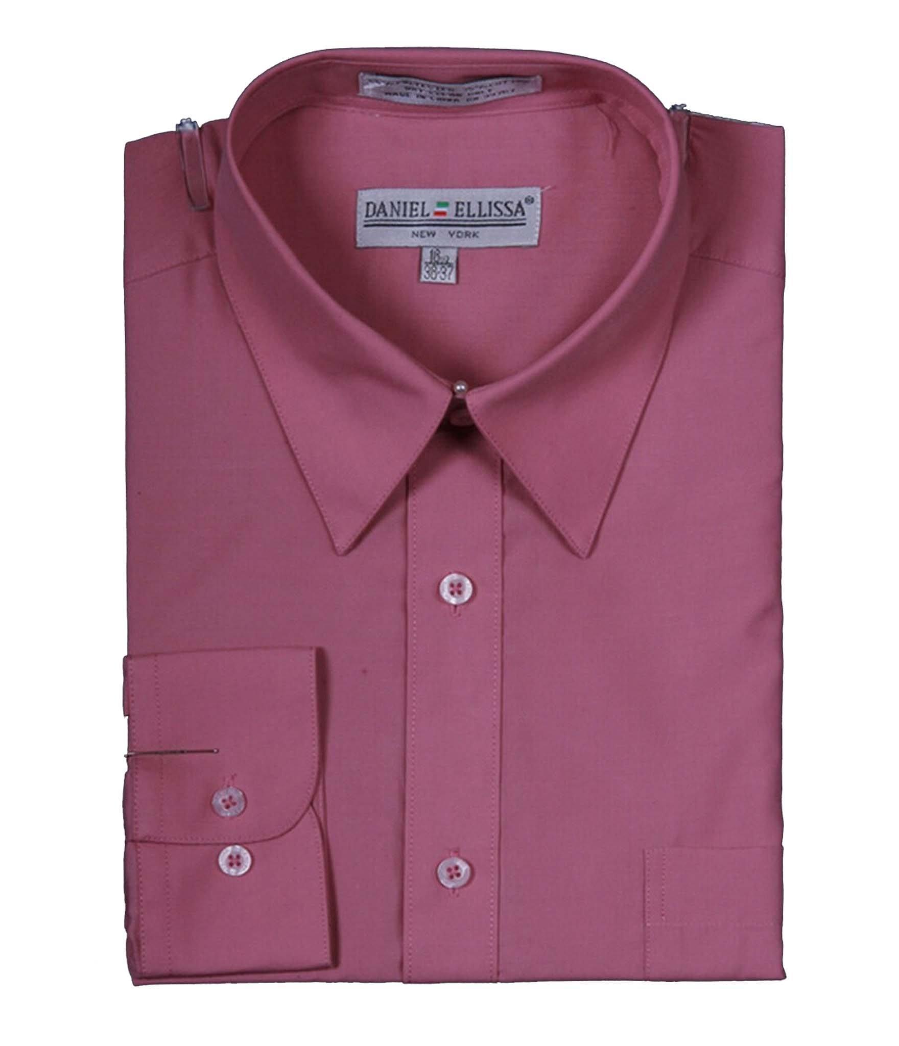 Premium Men's Dress Shirt with Convertible Cuff - Classic Rose Pink for Business & Formal Wear - Office, Wedding & Special Occasion Attire