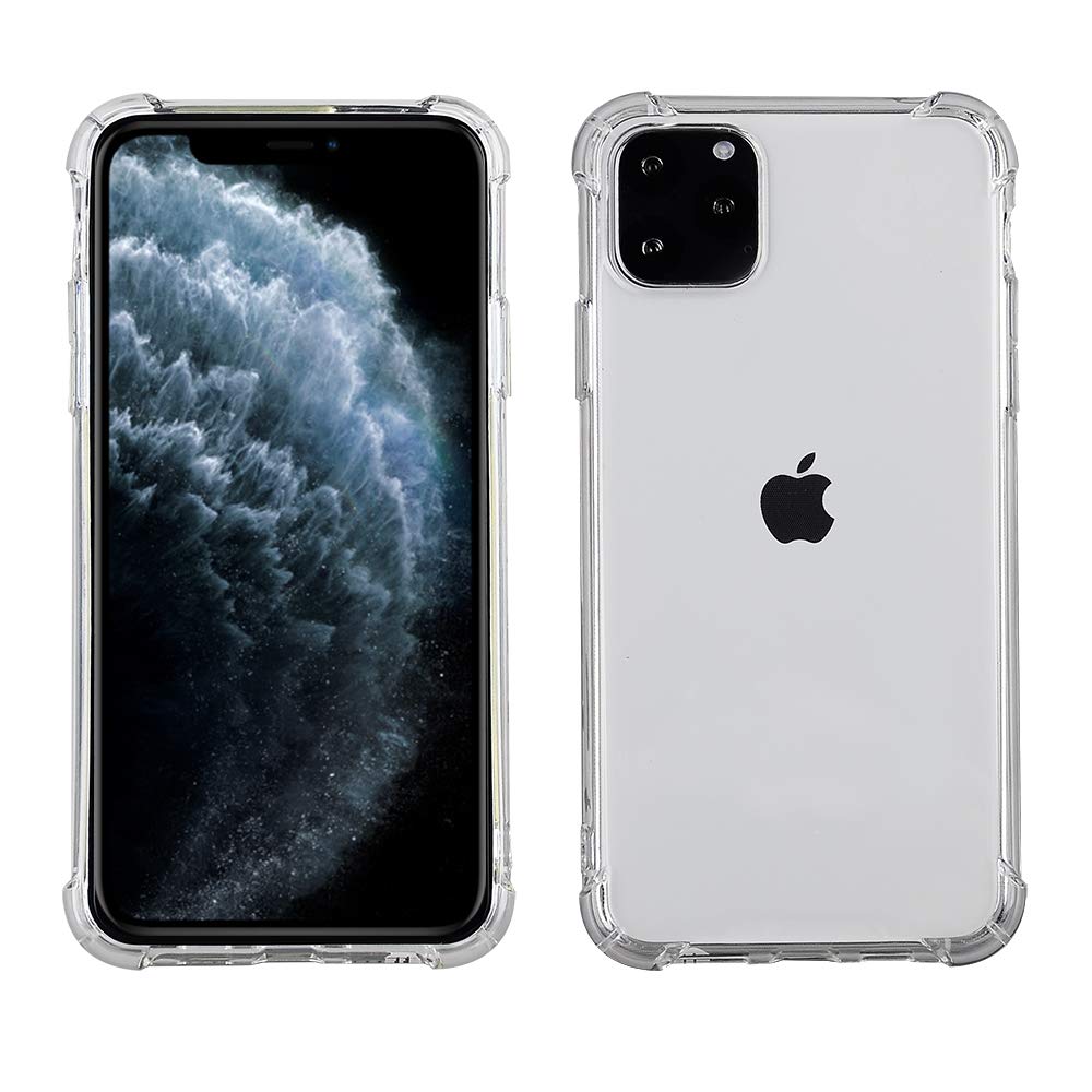 iPhone 11 Pro Max Case, Clear Shockproof TPU Bumper Case with Protective Edge | Slim Transparent Cover for Apple iPhone 11 Pro Max | Perfect for Daily Use, Work & Outdoor Activities