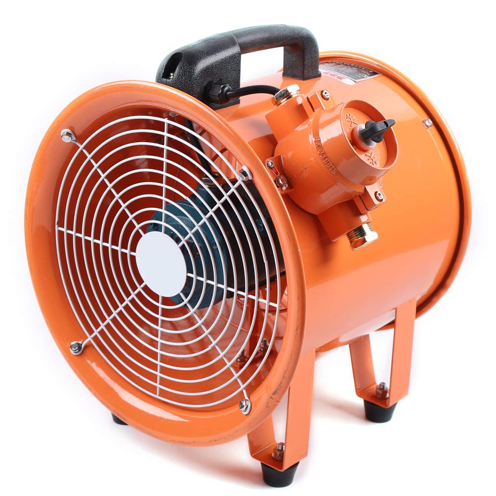 12 Inch 370W Explosion Proof Axial Fan - Utility Blower with 2800 RPM Speed, 110V 60Hz for Hazardous Areas | Industrial Ventilation & Extraction in Explosive Atmospheres | Perfect for Chemical Plants, Oil Refineries & Mining Operations