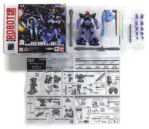 ROBOT Spirits SIDE MS MS-09R Rick Dom & RB-79 Ball Ver. A.N.I.M.E. Action Figure Set - High-Quality Gundam Model Kit for Collectors and Anime Fans | Perfect for Display, Photography, and Gundam Universe Dioramas