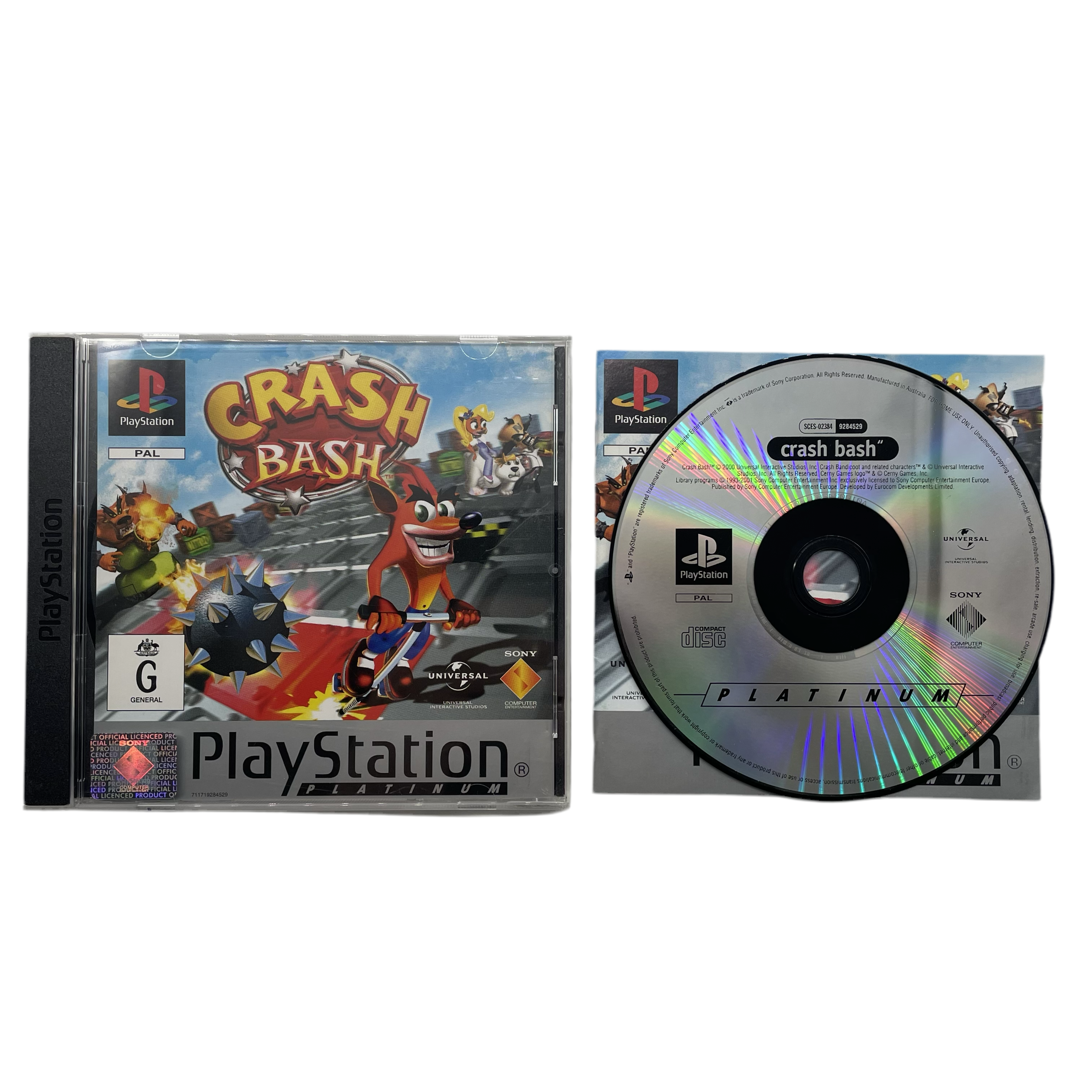Crash Bash PS1 Game - Original PlayStation 1 Video Game with Instruction Manual (PAL Version) - Perfect for Retro Gaming Collectors and Classic PlayStation Enthusiasts