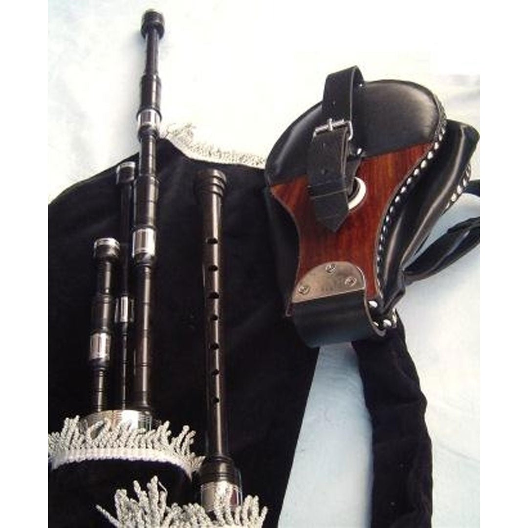 Premium African Blackwood Lowland Border Pipes with Bellows Set - Authentic Scottish Bagpipes for Traditional Celtic Music & Folk Performances