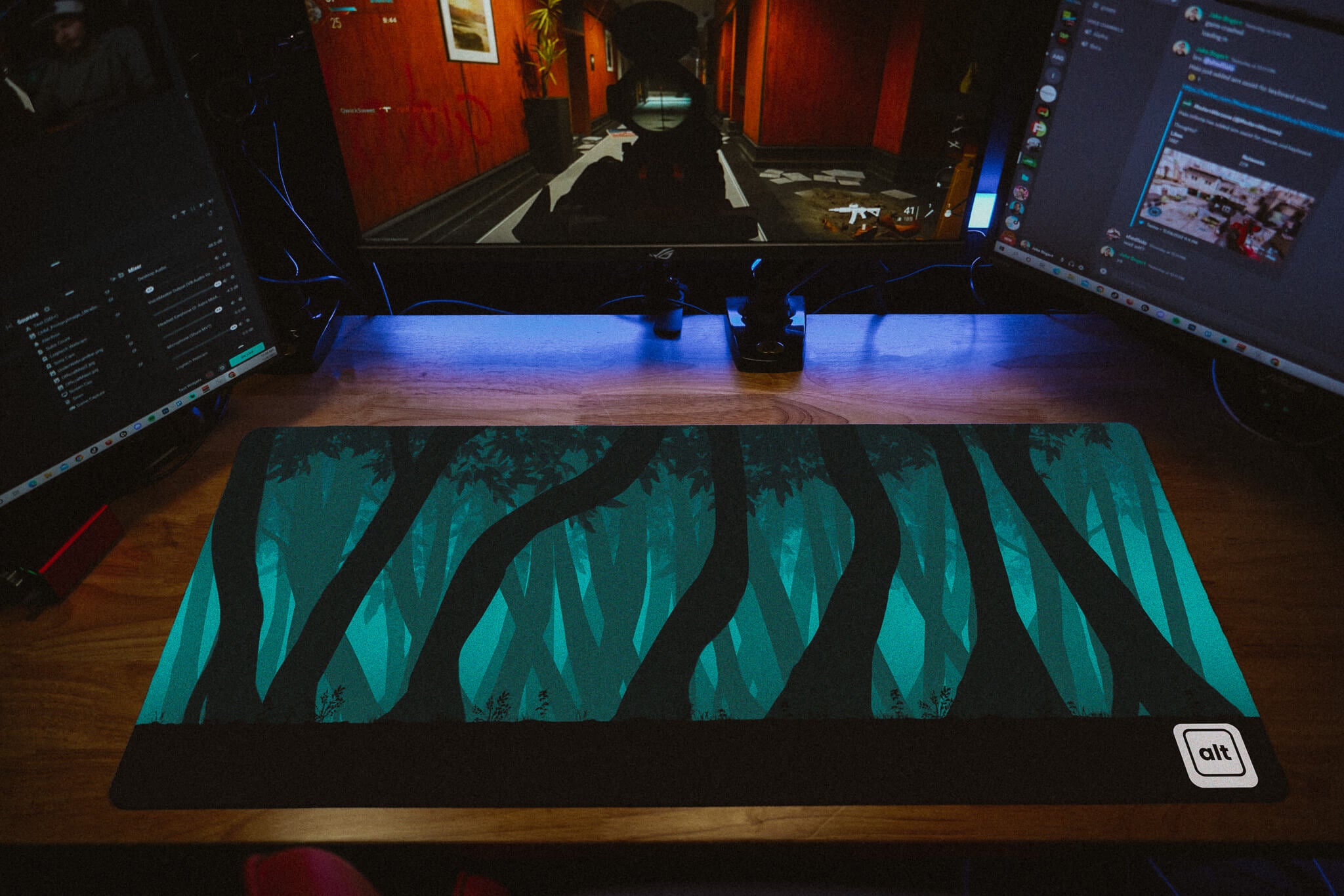 Premium Dark Forest Gaming Mouse Pad - Non-Slip Rubber Base, Smooth Surface for Precision Control - Perfect for Gaming, Office & Home Use