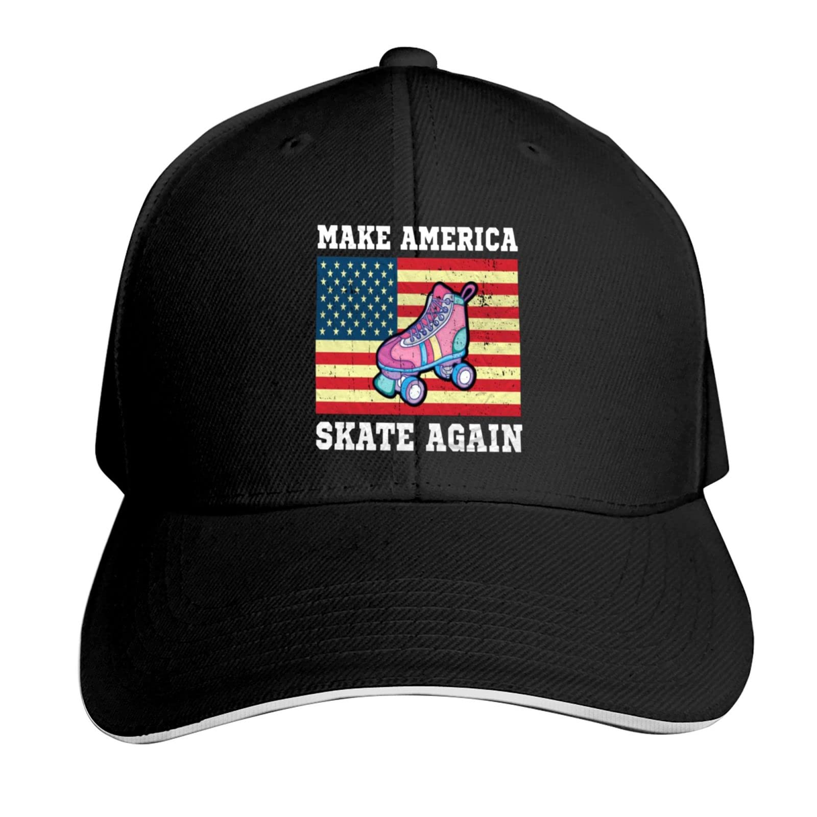 Make America Skate Again Roller Skating Dad Hat - Unisex Baseball Cap for Men & Women - Adjustable Plain Casual Hat for Skating, Outdoor Activities & Street Fashion