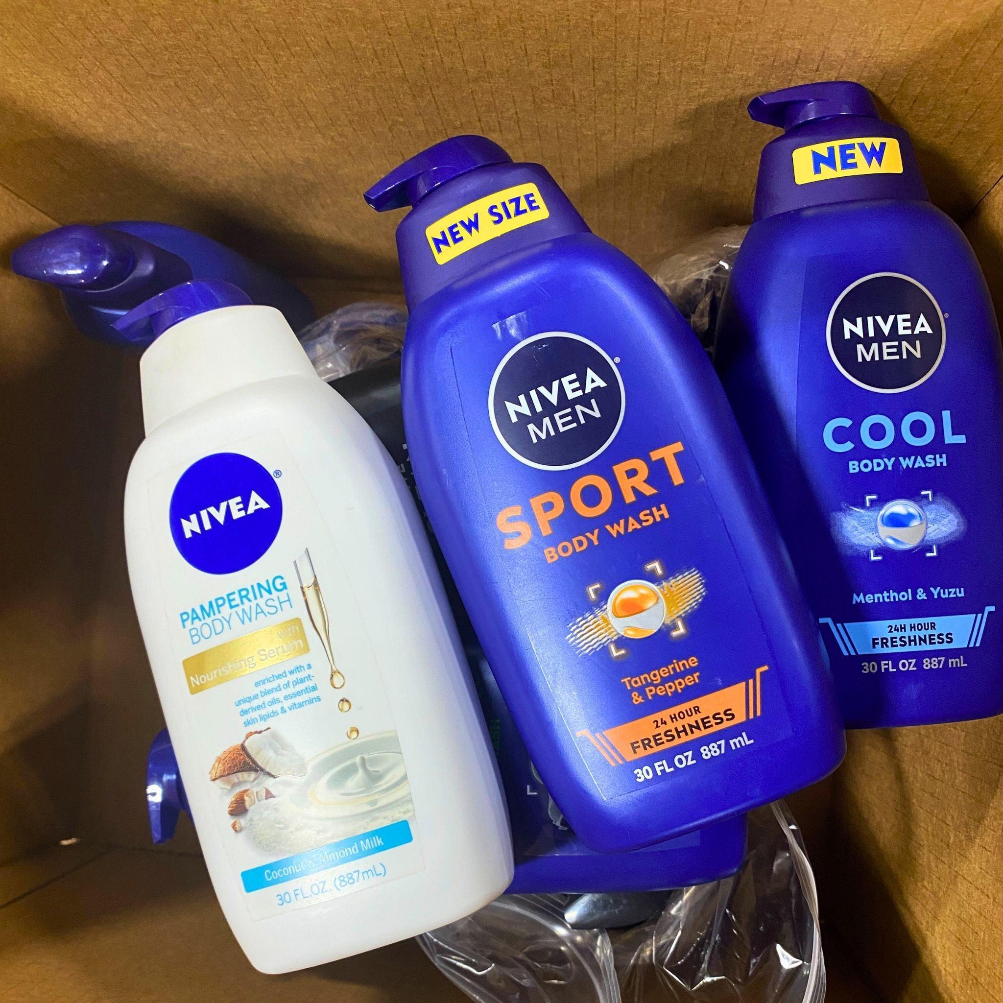 Nivea Men Body Wash Variety Pack - 30 FL OZ (94 Pack) | Refreshing Shower Gel for Men with Hydrating Formula | Perfect for Gym, Travel & Daily Use