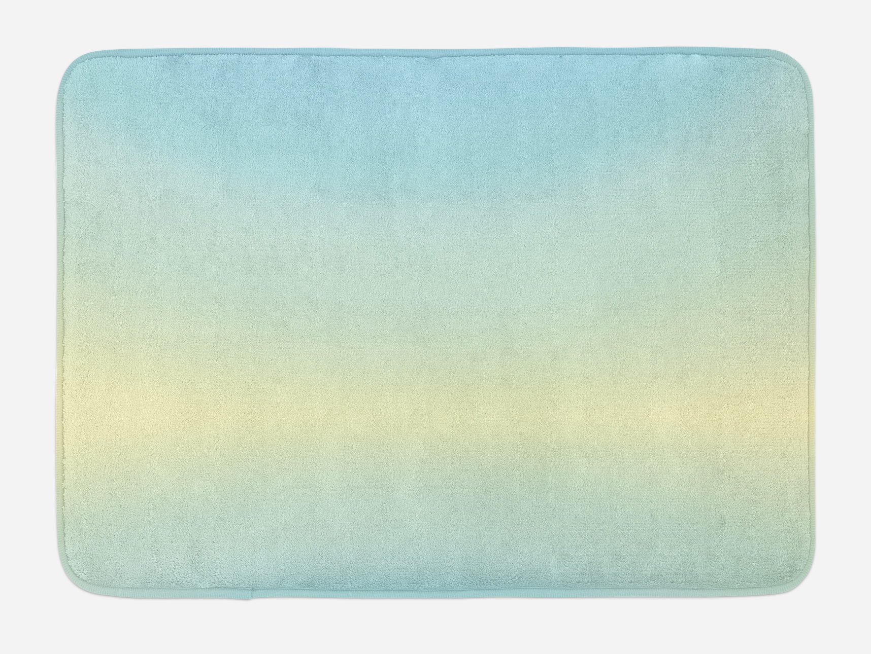 Ambesonne Plush Teal Bath Mat with Non-Slip Backing - Abstract Blurred Sky Blue Design, 30.2