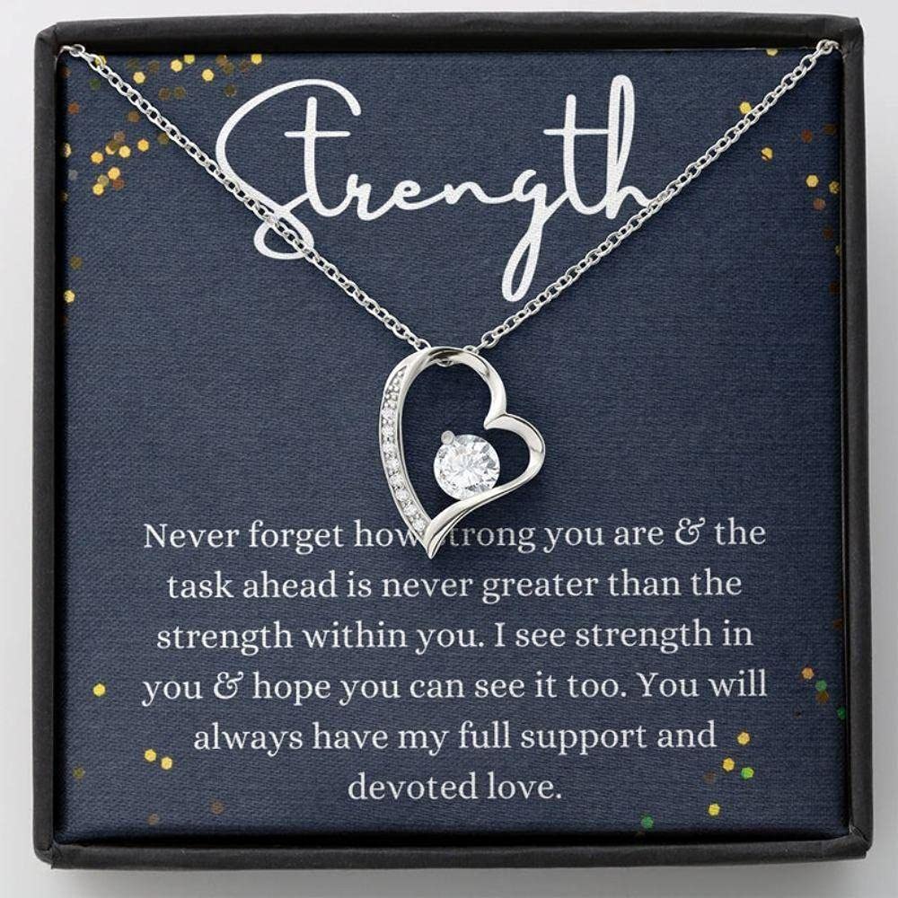 Custom Strength Necklace - Inspirational Survivor Jewelry Gift for Healing & Recovery | Perfect for Anniversaries & Special Occasions