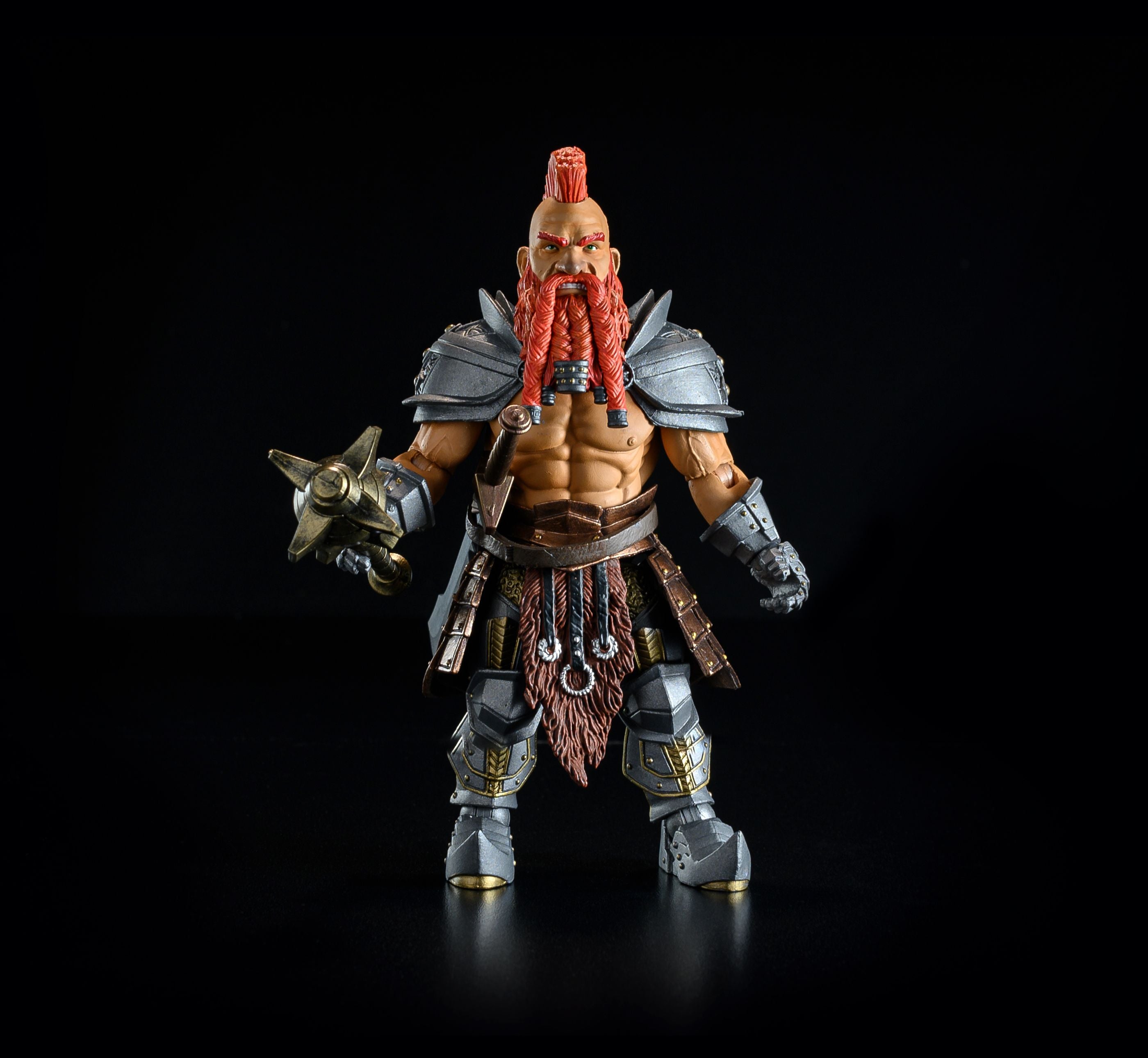 Mythic Legions: House of the Noble Bear Torgun Redfin Action Figure - Collectible Fantasy Warrior for Display & Role-Playing Games