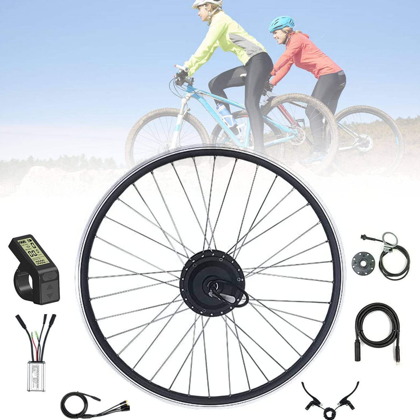 48V 1000W Electric Bike Conversion Kit - Front or Rear Wheel Motor Kit for 27.5