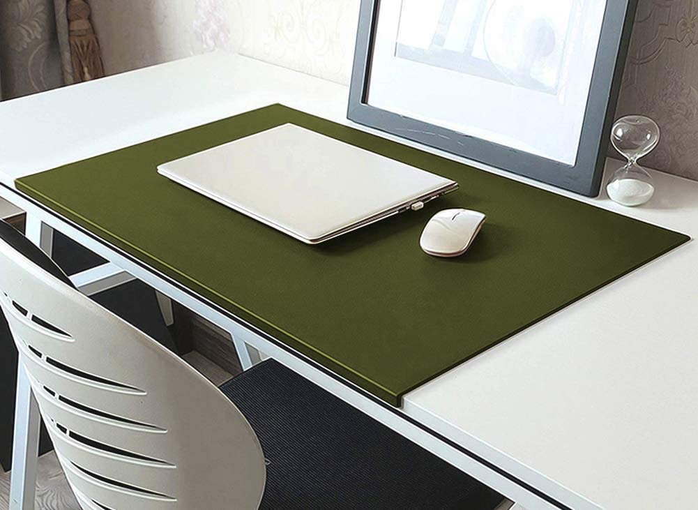 Premium Leather Writing Pad - Angled Desk Pad with L-Shaped Front Profile, Extra Large Mouse Pad & Table Protector | Waterproof Office Desk Mat with Non-Slip Base for Home & Office Workspaces | Perfect for Writing, Drawing & Computer Use