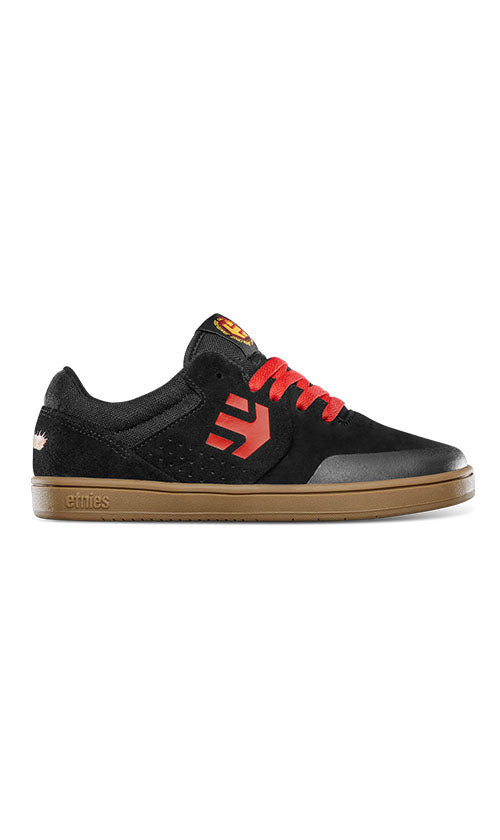 Etnies x Santa Cruz Marana Youth Skate Shoes for Boys & Girls - Black/Red/Gum Sole | High-Performance Skateboarding & Casual Streetwear Sneakers