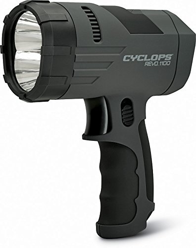 Cyclops Revo 1100 Lumen Rechargeable Handheld Spotlight - High Power LED Flashlight for Hunting, Camping, Emergency & Outdoor Adventures (Pack of 1)