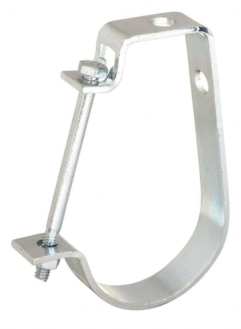 5 Inch Heavy Duty Pipe Hanger - Galvanized Steel Conduit Support Bracket for Secure Plumbing & Electrical Installations - Perfect for Home, Garage & Industrial Use