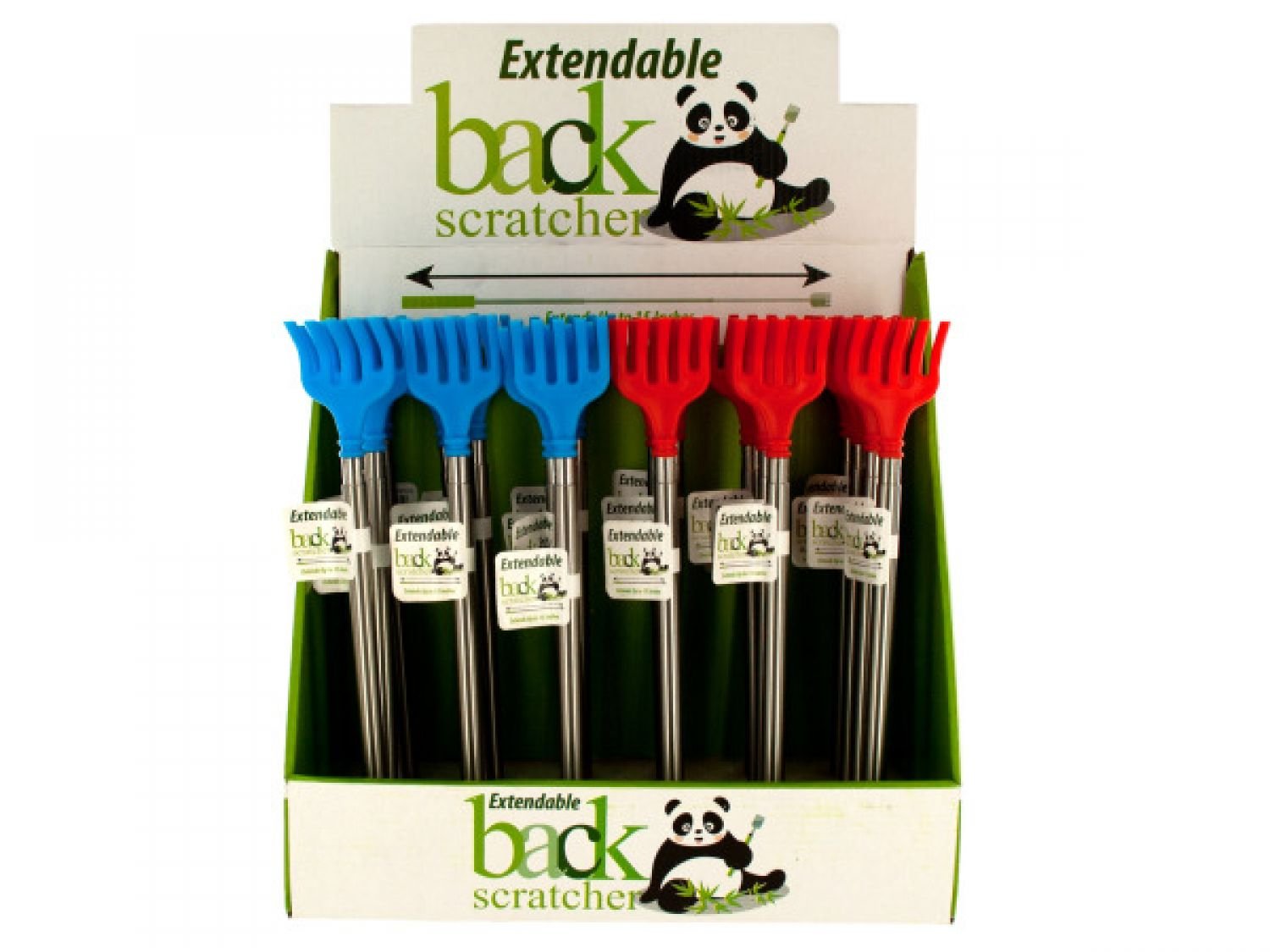 24-Pack Extendable Back Scratcher for Itch Relief - Adjustable Countertop Display for Stores - Perfect for Home, Office, and Travel Use