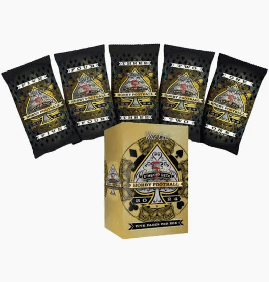 2024 Wild Card Five Card Draw Stacked Deck Football Trading Cards Hobby Box - Perfect for Collectors, Fantasy Sports & Game Nights