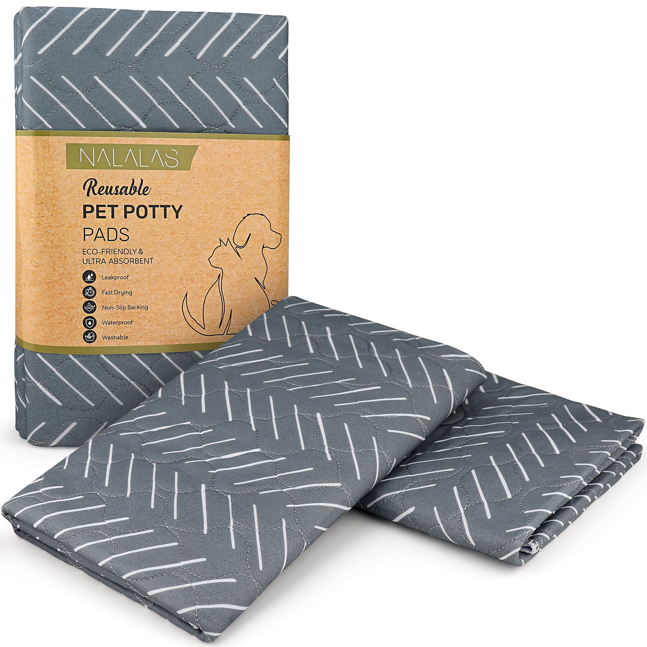 NALALAS Washable & Reusable Dog Pee Pads - 34