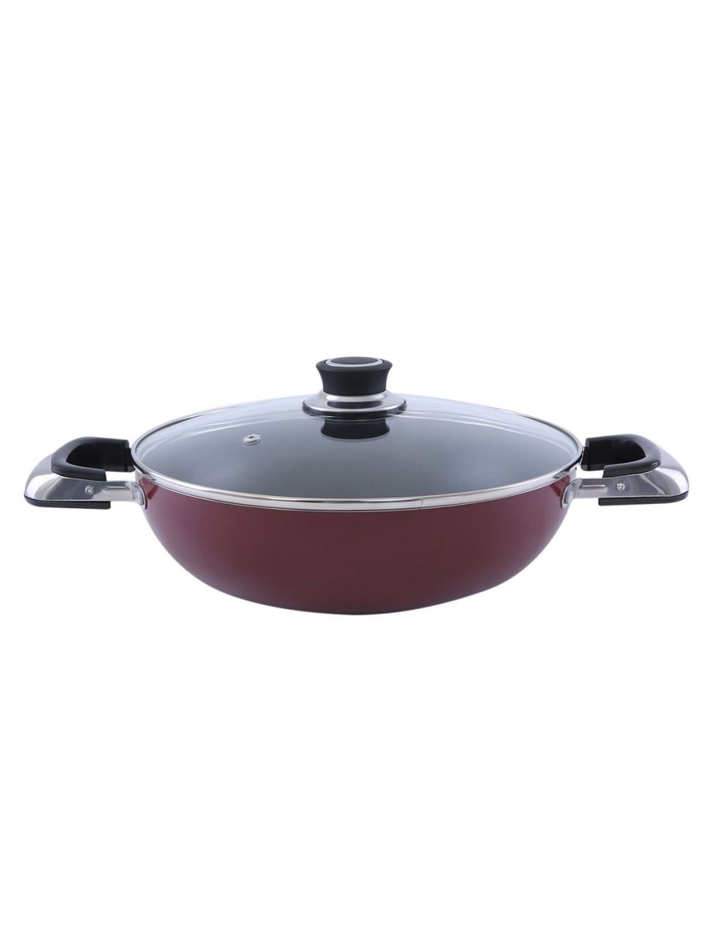 Royal Ford 26cm Non-Stick Wok Pan with Glass Lid - Premium Carbon Steel Stir Fry Pan for Asian Cooking, Sautéing & Deep Frying - Induction Compatible Cookware for Home & Restaurant Use