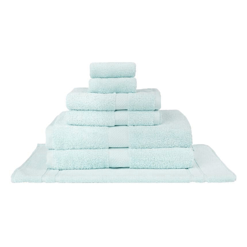 Premium 100% Combed Cotton Bath Towel Set - Ultra Soft & Absorbent 7-Piece Aqua Collection | Perfect for Spa, Bathroom & Beach Use