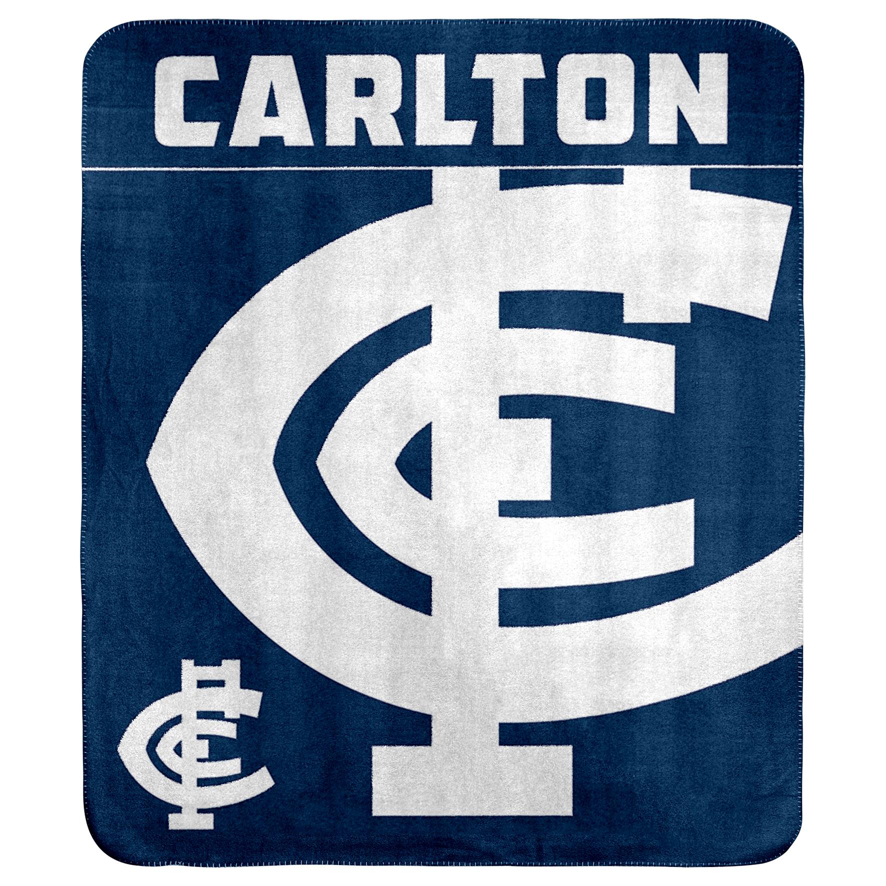 Carlton Blues AFL Polar Fleece Throw Blanket - Soft & Cozy Fleece Rug for Couch, Bed, or Outdoor Use - Perfect for Sports Fans & Home Decor