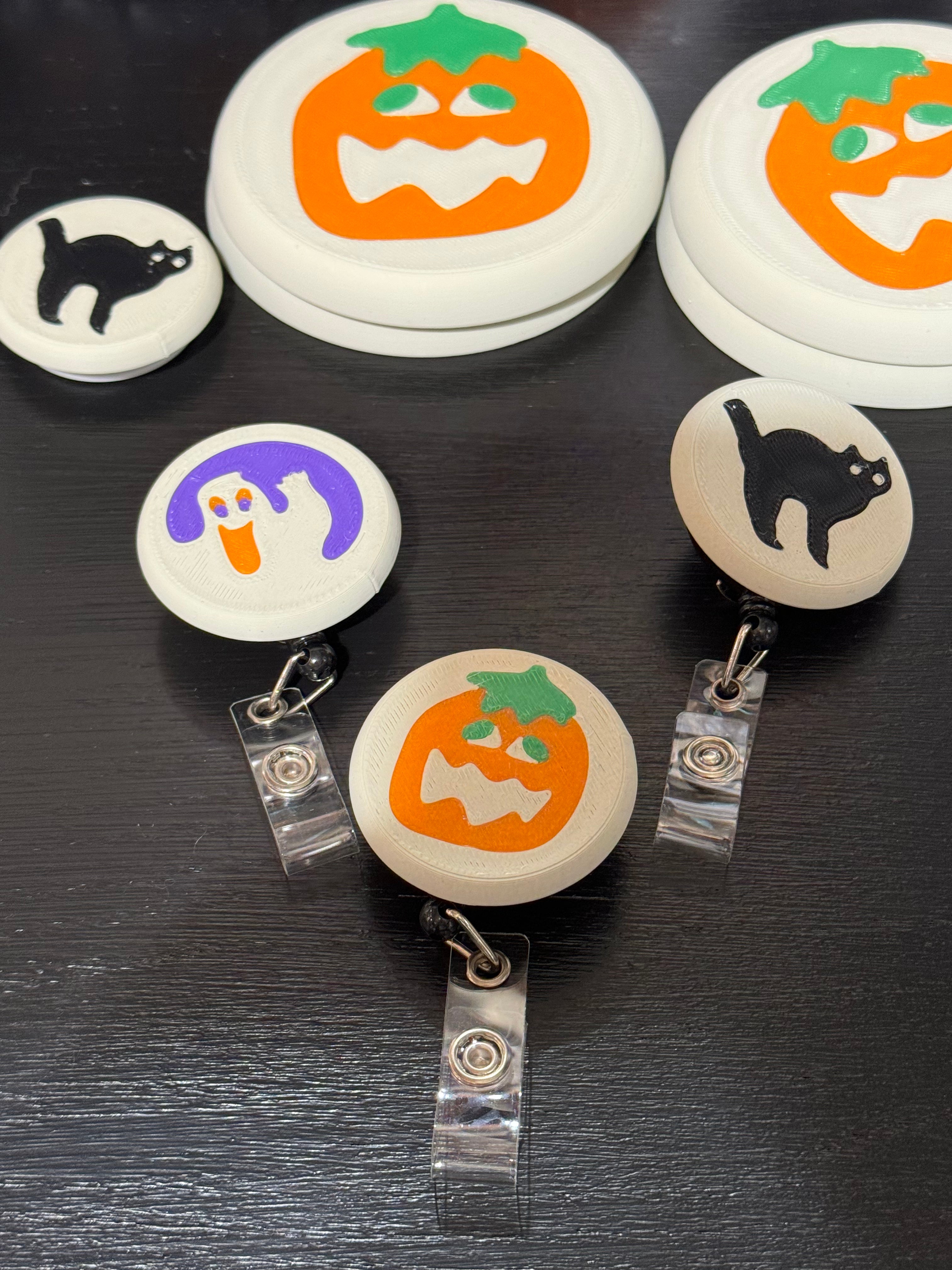Halloween Cookie Badge Reels - Fun Halloween Party Favors & Teacher Gifts - Perfect for Nurses, Teachers, and Halloween Costume Accessories
