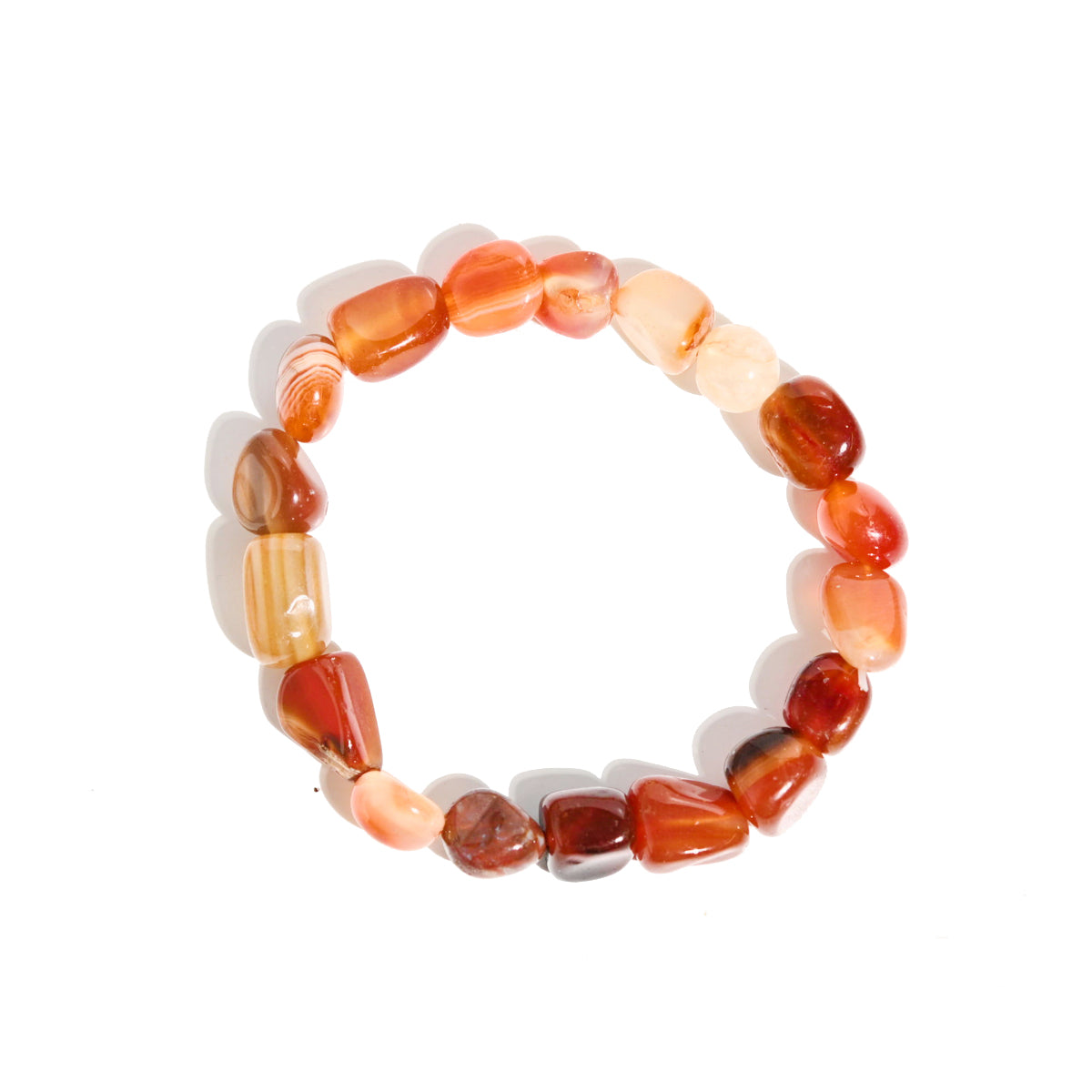 Natural Carnelian Stone Beaded Bracelet for Women - Handmade Healing Crystal Jewelry for Energy, Passion & Confidence - Perfect for Meditation, Yoga & Everyday Wear
