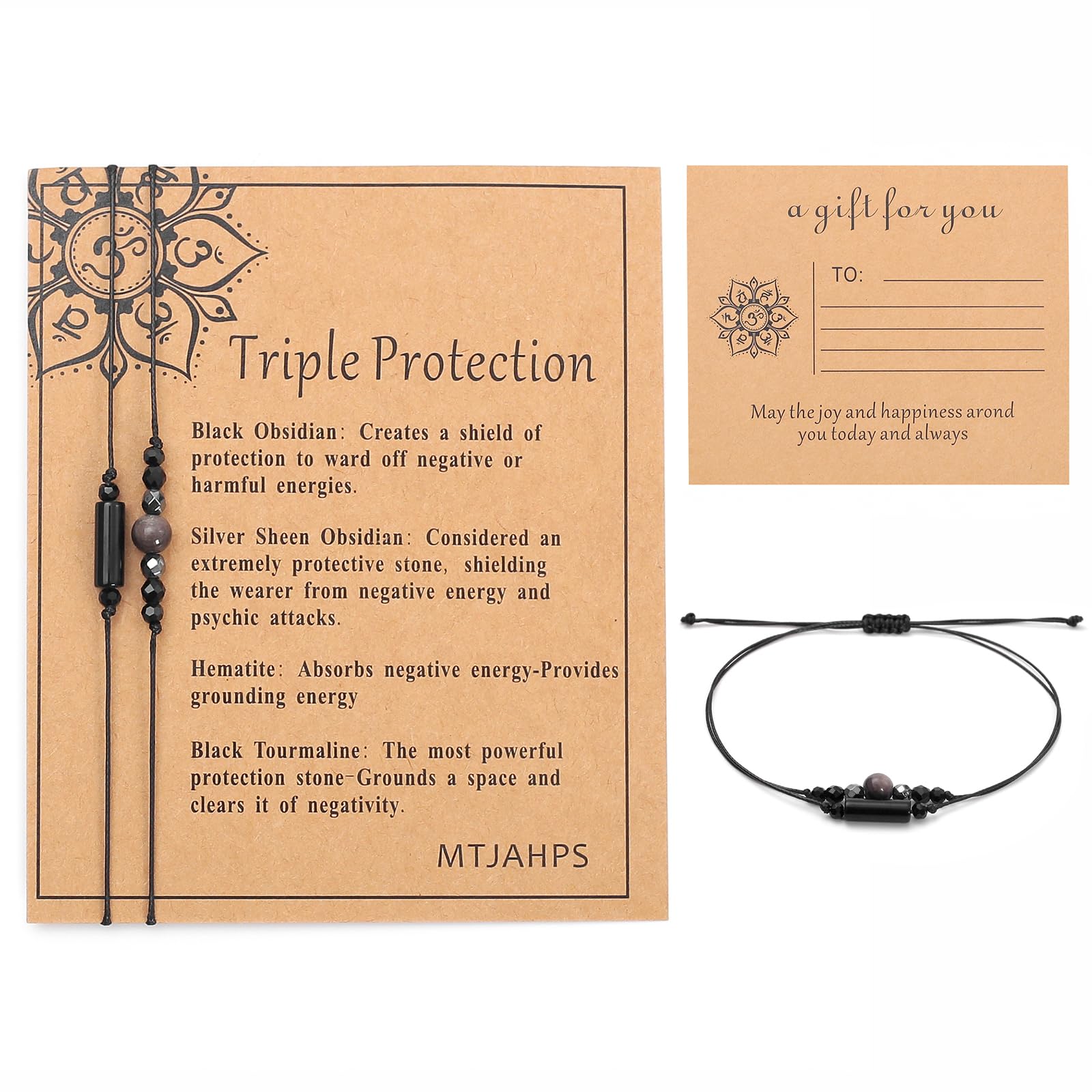 Black Obsidian Protection Bracelet for Women - Empath & Energy Shield, Healing Crystal Stress Relief, Anxiety Calming, Reiki Wish Bracelet - Perfect for Meditation, Spiritual Healing & Positive Energy Gifts