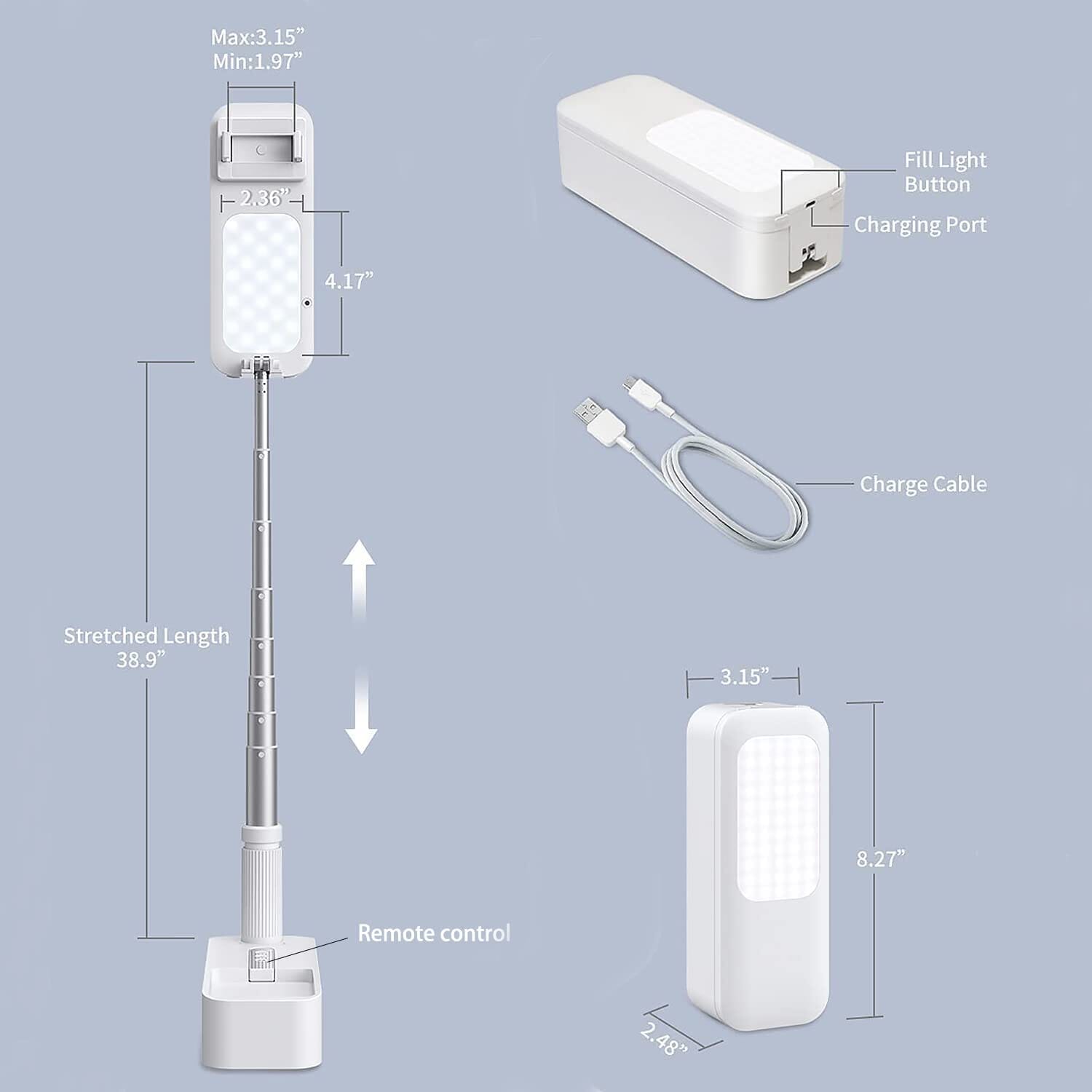 Portable LED Light & Phone Holder for Nail Art, Manicure & Beauty - Perfect for Home Salon, DIY Nails & Professional Use