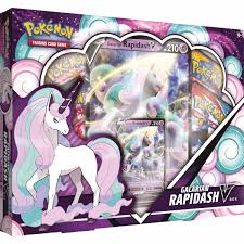 Pokemon Galarian Rapidash V Box - 50 Pokemon TCG Cards, Foil Promo & More | Collectible Trading Card Game for Kids & Adults | Perfect for Battles, Gifts & Display