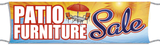 Large Outdoor Banner for Patio Furniture Sale - Perfect for Backyard, Garden, and Outdoor Advertising