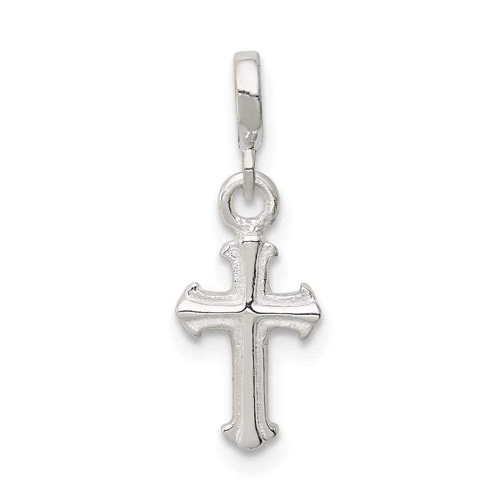 Roy Rose Jewelry Sterling Silver Cross Enhancer Pendant - Elegant Religious Necklace Charm for Women - Perfect for Church, Weddings & Everyday Faith Jewelry