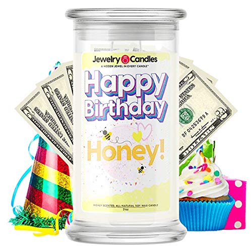 Happy Birthday Cash Money Candle - Surprise Gift with $2 to $2,500 Inside | 21oz Soy Wax Jar Candle | Amazon Rainforest Scent | Perfect for Birthday Parties, Surprise Gifts & Home Decor