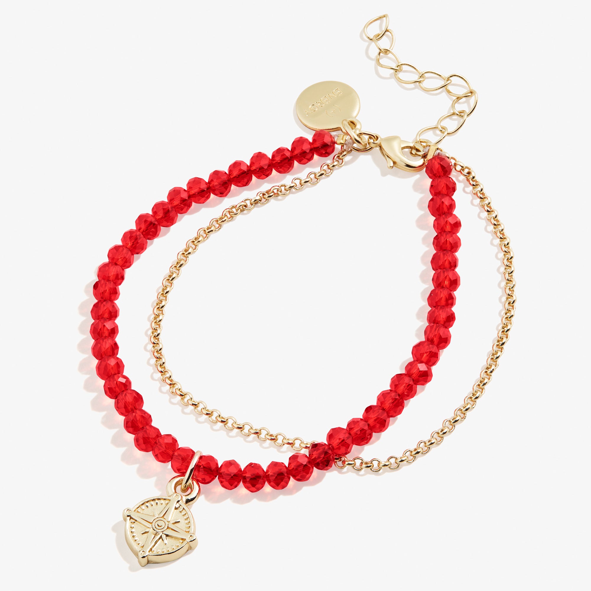 Compass Bead and Chain Bracelet for Women - Adjustable Boho Jewelry for Travel, Hiking & Outdoor Adventures