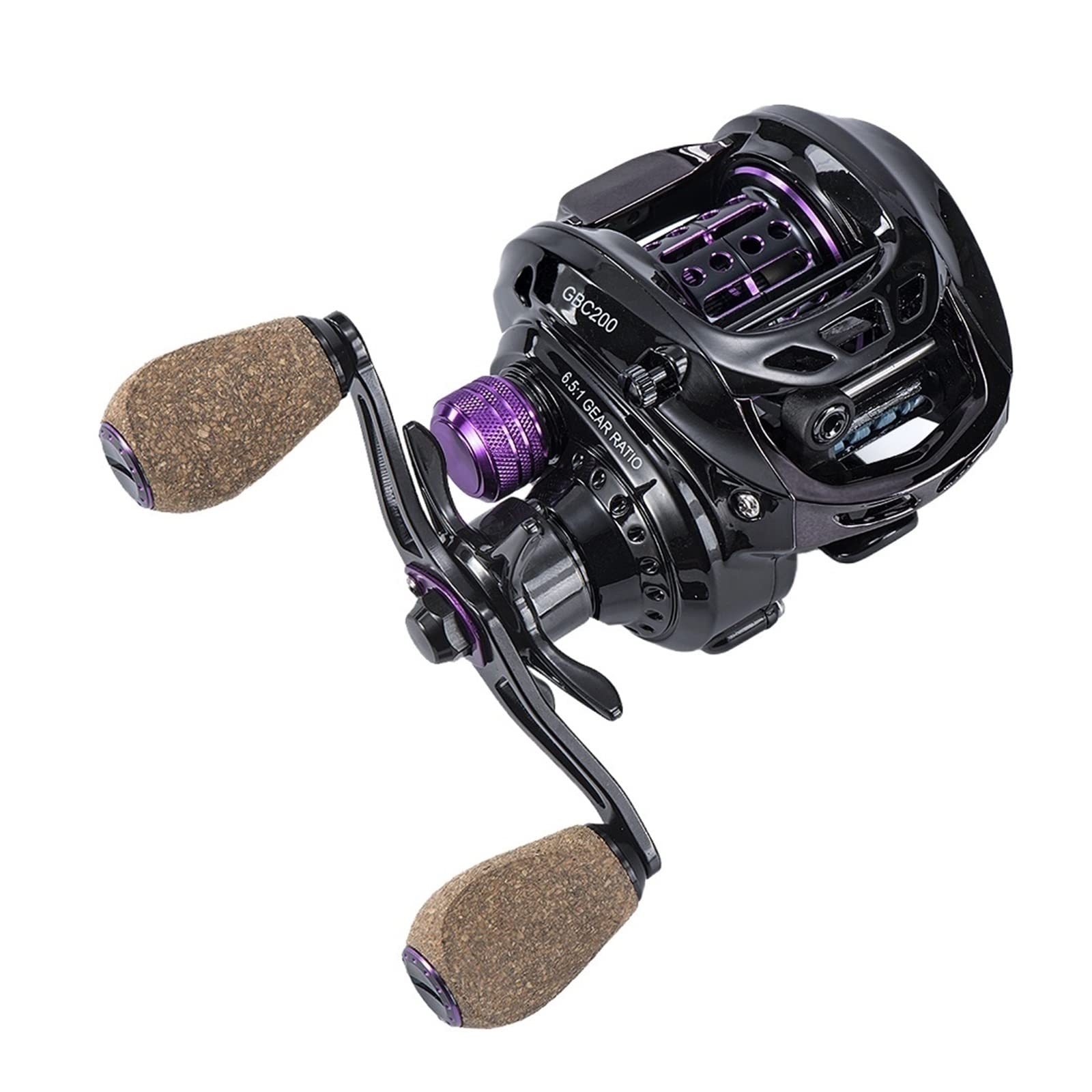 Ultralight Carbon Fiber BFS Baitcasting Fishing Reel - LARIAU GBC200 142g Double Spool Smooth Casting Reel for Bass & Trout Fishing (Left/Right Hand) - Perfect for Freshwater & Saltwater Angling